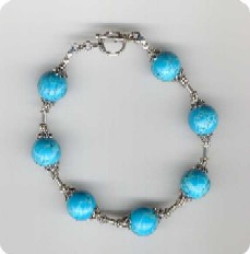 bracelet en Turquoise et argent de Bali