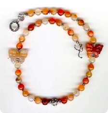 collier en Cornaline et argent de Bali