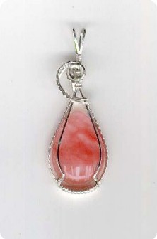 pendentif en argent et Quartz cherry
