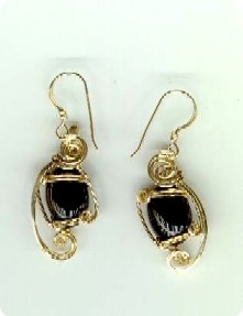 Boucles d'oreilles en Onyx noir