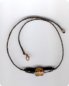 Collier Homme en Bronzite et Onyx noir