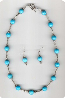Parure en Turquoise et argent de Bali