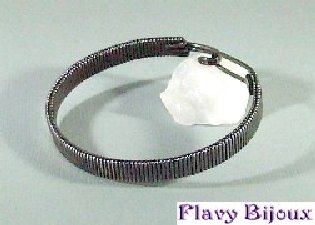 bracelet mixte en fil d'argent oxydé