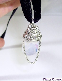 pendentif larme en cristal de swarovski