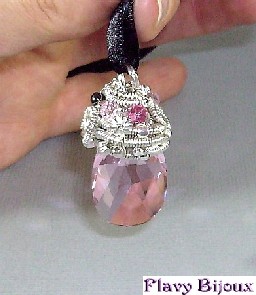 pendentif larme en cristal de swarovski